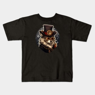 Winter wolf steampunk Kids T-Shirt